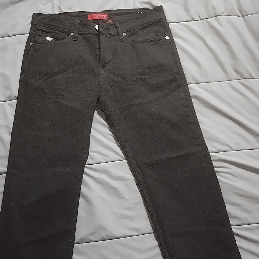 Guess Women's Dark Black Skinny Jeans